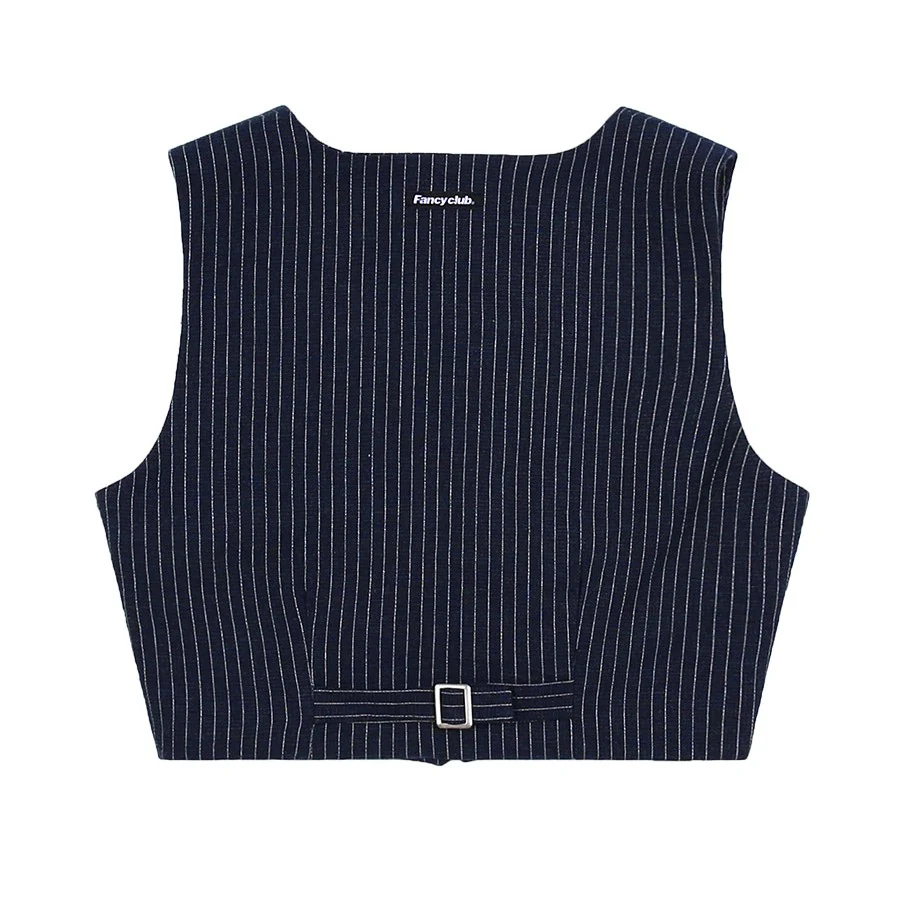 STRIPE TWO BUTTON VEST - Image 4