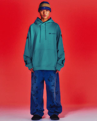 TATTOO WIDE DENIM PANTS - Image 2