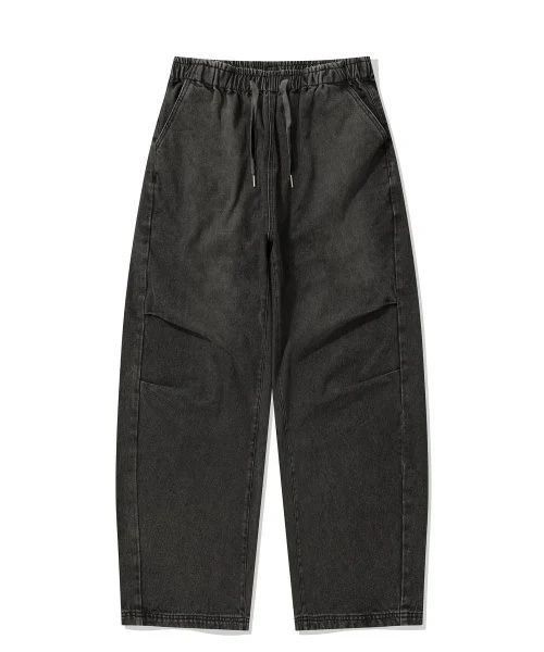 TWO TUCK WASHED DENIM PANTS - Image 3