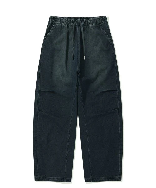 TWO TUCK WASHED DENIM PANTS - Image 4