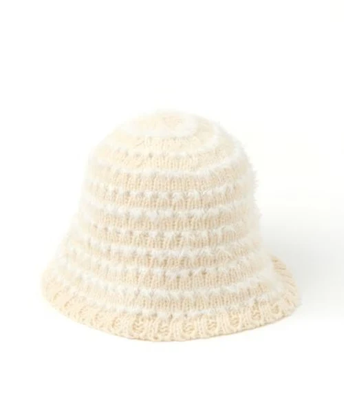 VINTAGE STRIPED KNIT BUCKET HAT - Image 4