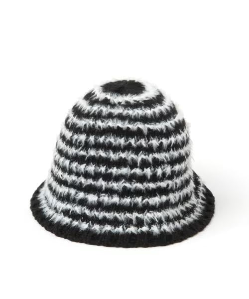 VINTAGE STRIPED KNIT BUCKET HAT - Image 6