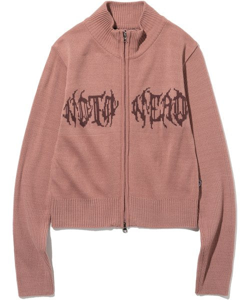 W WILD LOGO KNIT ZIP UP - Image 3
