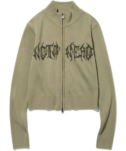 W WILD LOGO KNIT ZIP UP - Image 4